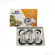 Kit de sobremesa conjunto com 12 peças 6 taças 6 colheres aço inox em oferta