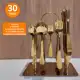 Conjunto De Talheres De Luxo Inoxidável 24pç e 30pç Com Suporte em oferta