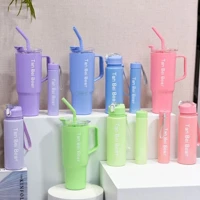 Imagem da promoção Kit 3 Garrafa Copo Tendência Agua Squeeze Lembretes beber Agua-Envio em breve