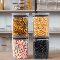 Imagem da promoção Escolha Seu Kit Potes Herméticos para Mantimentos de Cozinha Alimentos Armário Acrílico Plástico