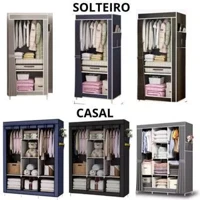 Imagem da promoção Guarda Roupa Portátil Desmontável Organizador Prático Solteiro e Casal