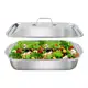 Assadeira de Cozimento em Aço Inoxidável com Tampas, Antiderrapantes Resistente a Altas Temperaturas em oferta