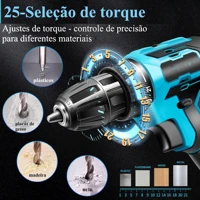 Imagem da promoção Parafusadeira/Furadeira 21V/12V C/ Kit Maleta COM DUAS