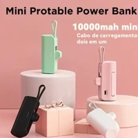 Imagem da promoção Recarga Rápida Sem Fio: Mini Power Bank 10000mAh 2em1 com