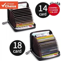 Imagem da promoção Porta-Cartões Acordeão RFID-Mini Carteira Unissex Com Zíper