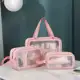 Kit 3 Necessaire Maquiagem Transparente WashBag A Prova De Água em oferta