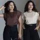 Kit 2 Regatas Femininas Muscle Tee T-Shirt 100% Algodão Básica em oferta