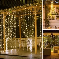 Imagem da promoção Cortina 300 LEDs 3x3m – Luz Amarela para Casamento, Festa, Natal e Eventos