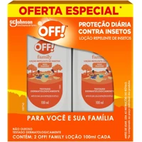 Imagem da oferta OFF! Family Loção Repelente de Mosquitos e Insetos Proteção por até 4h 2 Unidades de 100ml Cada