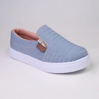 Imagem da promoção Tênis Feminino Slip On Bordado Ziper Napa Nude