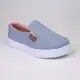 Tênis Feminino Slip On Bordado Ziper Napa Nude em oferta