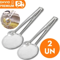 Imagem da promoção Kit 2 Un Escumadeira Pegador de Fritura Inox 2 em 1 Praticidade e