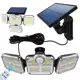 Refletor Grande de 122 Led Com Painel Solar Giratórias Sensor De Movimento Controle Remoto em oferta