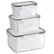 Organizador com 3 potes Herméticos De Geladeira para frutas, em oferta