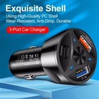 Imagem da promoção Carregador Veicular 3 Portas Turbo USB Carregador Para Carro