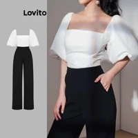 Imagem da promoção Macacão Casual Colorblock Drapeado Verão/Primavera Para Mulheres