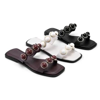 Imagem da promoção Sandália Rasteira Feminina Lumiss Enfeite De Bola Esferas Pedraria