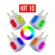 Kit 10 Adaptador de Tomada Benjamin Cubo Colorido 4 Entradas 10A 20A em oferta