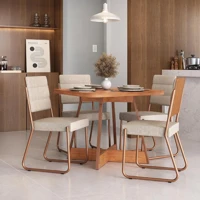 Imagem da oferta onjunto Sala de Jantar 4 Cadeiras Charlotte Carraro Nogal