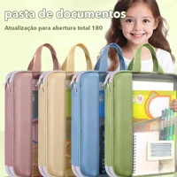 Imagem da promoção Bolsa de documentos Huajie bolsa de arquivo transparente bolsa de mão para estudantes bolsa de livro