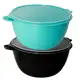 Kit Bowls Saladeiras Grandes 6 Litros 2 Un. Preta e Verde Plastico em oferta