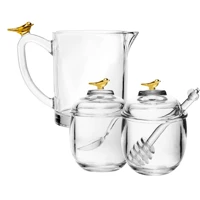 Imagem da promoção Kit Leiteira, Açucareiro e Meleira Golden Bird Cristal Wolff