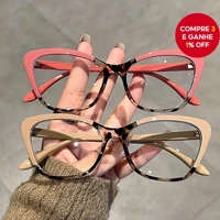 Imagem da promoção Óculos Cat Eye com Bloqueio de Luz Azul, Armação em Cores, Estilo Minimalista para Mulheres