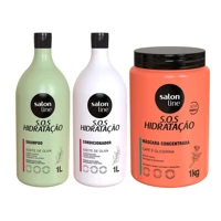Imagem da promoção Kit SOS Hidratação Ultra Cachos com Máscara Cachos e Crespo Salon Line