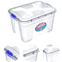 Imagem da promoção Kit Com 3 Caixas Organizadoras Transparente 56 Litros Casa