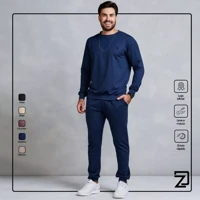 Imagem da promoção Conjunto Masculino Frio Liso Camisa e Calça Moletom