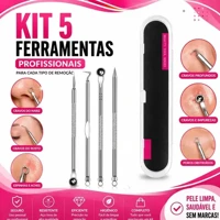 Imagem da oferta Extrator Removedor De Cravo Inox Kit C/ 4 Agulhas + Estojo