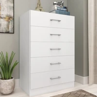 Imagem da oferta Cômoda Para Quarto Com 5 Gavetas Aruba Branco Ga