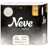Imagem da oferta Papel Higiênico Neve Supreme Folha Tripla 20m (24  Rolos)