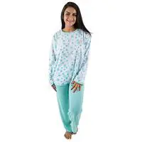 Pijama Longo Feminino Malha Florido em oferta na Amazon