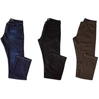 Imagem da promoção Kit com 3 Calças de Sarja e Jeans Masculinas Skinny