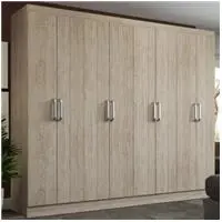 Guarda-roupa Casal Ele Ela 8 Portas 8 Prateleiras Malbec Bege em oferta na Magazine Luiza