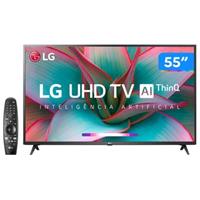 Imagem da promoção Smart TV LED 55" UHD 4K LG 55UN7310PSC Wi-Fi, Bluetooth, HDR, Inteligência Artificial ThinQ AI, Goog