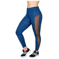 Imagem da promoção Legging Riscada Fitness Colada Com Tela Furadinha Feminino Cintura Alta