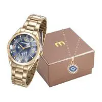 Relógio Feminino Mondaine Analógico - 83386LPMVDE2K2 Dourado com Acessório em oferta na Magazine Luiza