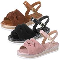 Imagem da promoção Kit 3 Pares Sandália Flatform Anabela Tratorada Gaspea Nó Conforto Macia