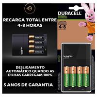 Imagem da promoção Carregador de Pilhas com 4 pilhas AA Duracell