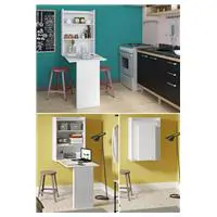 Mesa Dobrável Armário Multiuso, Multimóveis, Branco em oferta na Amazon