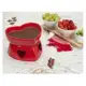 Aparelho de Fondue Cerâmica Scalla Vermelho - 2 Peças Funny Coração Vermelho em oferta