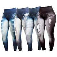 Imagem da promoção Kit 4 Calças Legging Sublimada Fake Jeans