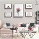 Conjunto kit 5 quadros decorativos feminino floral geometrico em oferta