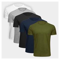 Imagem da promoção Kit Camiseta Básica com 5 peças Volare Masculino - Colorido