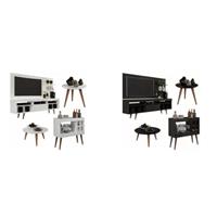 Imagem da promoção Conjunto Sala com Rack e Painel Linea / Aparador Bar Laguna / Mesa de Centro e Lateral Cissa