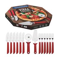 Imagem da promoção Conjunto para Pizza Tramontina 225099722 Vermelho - 14 peças