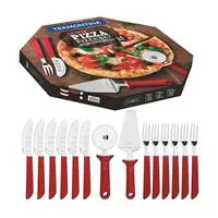 Conjunto para Pizza Tramontina 225099722 Vermelho - 14 peças em oferta na Casas Bahia