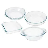 Conjunto de Assadeiras Marinex de Vidro - 4 Peças Celebrity Oven em oferta na Magazine Luiza